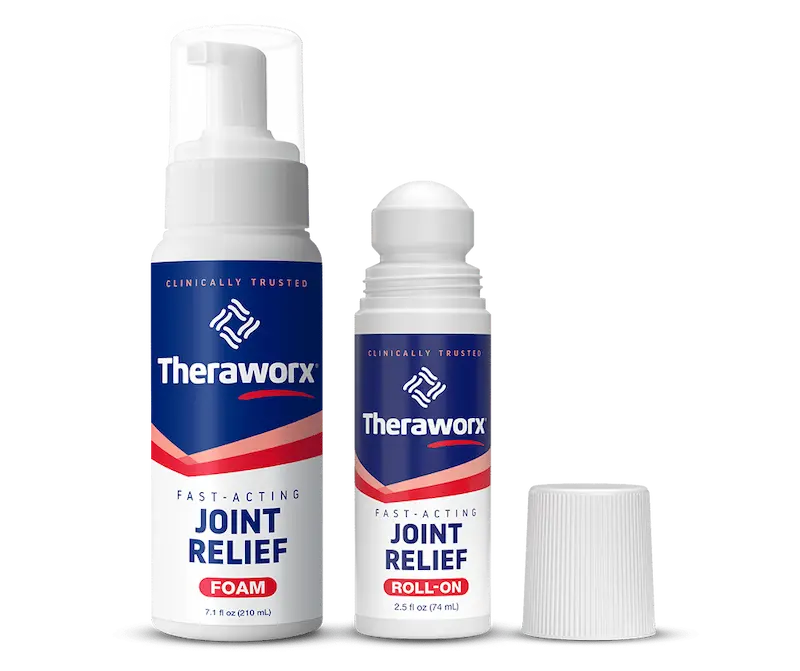 Theraworx Fast-Acting Joint Pain Relief Foam and Roll-On Applicators